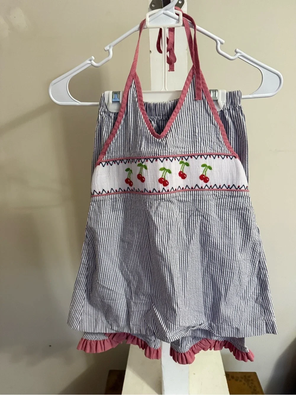 Secret Wishes Smocked Cherry Outfit